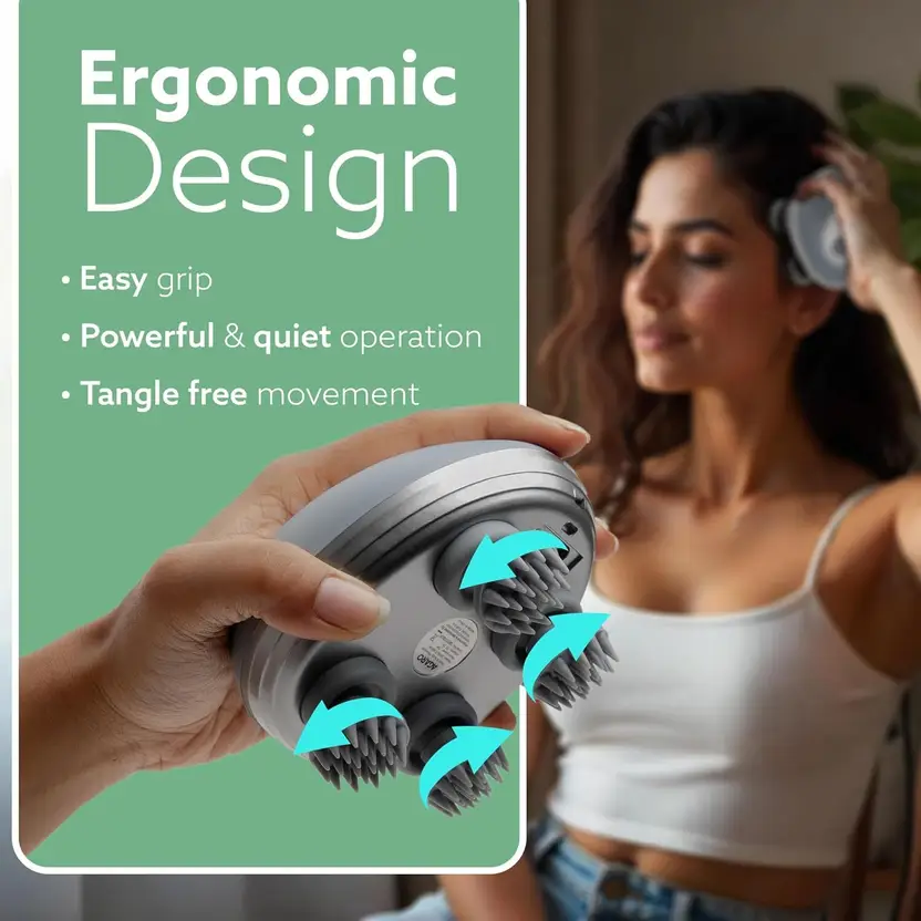 Ecofix Electric Handheld Head, Hair, Body Massager